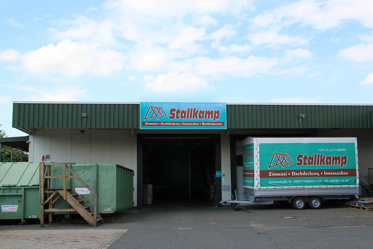 Die neue Klempnerhalle von der Stallkamp Zimmerei und Dachdeckerei